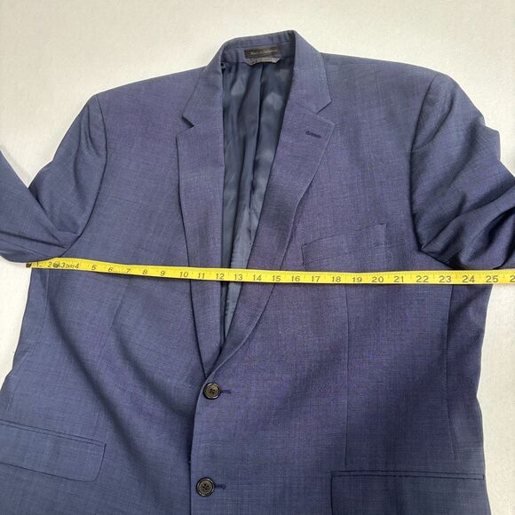 Ralph Lauren Wool Blazer Suit Jacket Mens 46R Navy Blue Formal Preppy Wedding - Picture 7 of 9